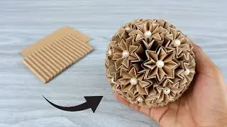 TABLE CENTERPIECE DECOR OUT OF CARDBOARD | Cardboard Paper Folding | Cardboard Recycle Crafts Ideas