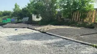 Pea gravel nursery area raked (mostly)