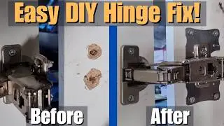 How to fix a kitchen cabinet hinge - Cheap DIY cupboard fix! 🪛