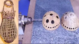 Artistic Rustic Lamps: How to Use Jaggery Palm Flowers and Coconut Shells in Designs!