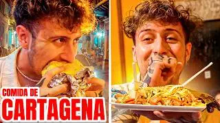 PROBÉ COMIDA CALLEJERA EN CARTAGENA 😍 ¿la mejor comida callejera de Colombia? 🤔