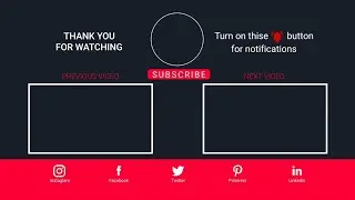 (No TEXT) Free Animated Outro Template For YouTube No Copyright | Free Download | Free to Use 🔥