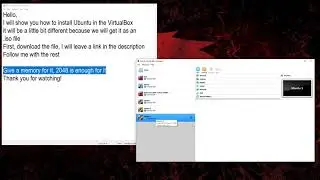 How to install Ubuntu in the VirtualBox using .iso file