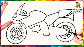 Cómo Dibujar Un Moto De Carreras Paso A Paso Y Fácil 🏍️