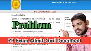Maharashtra Zilla Parishad Exam Admit Card Download Problem.. Zp Admit Card Download nahi ho Raha..?