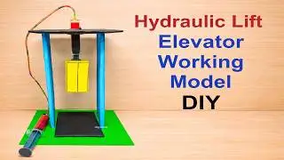 hydraulic lift elevator working model using syringes for science project exhibition | DIY pandit