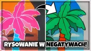 DRAWING IN NEGATIVES! - palm trees in INVERTED colours