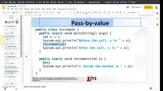 CS190 Lecture #20: Method Overloading, Scope of Variables