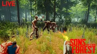 LIVE: Sons of the Forest Co-Op Multiplayer (Day Six on the Island)