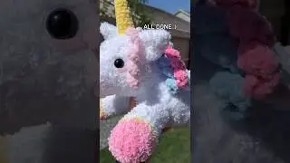 Its so fluffy! My new jumbo unicorn pattern comes out on 5/28!  #reels #crochet