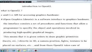 what is it OpenGL?  part 1