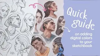 How to Color Traditional Pencil Sketches Digitally | Quick Demo + Timelapse
