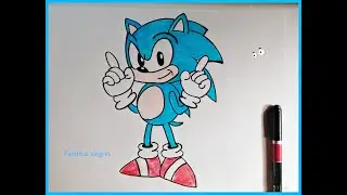 Como dibujar a SONIC paso a paso