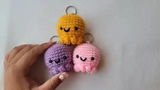 How to Crochet Mini Octopus - With/Without Keychian hole - Etsy: GSCrochetShop