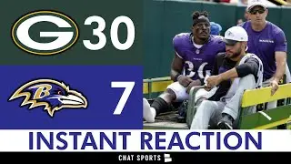 INSTANT REACTION! Ravens vs. Packers NFL Preseason Week 3: Ravens Injury news + Nate Wiggins SHINES