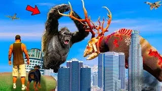 КИНГ КОНГ ҚАЛАНЫ МОНСТРДАН ҚҰТҚАРДЫ (GTA V)