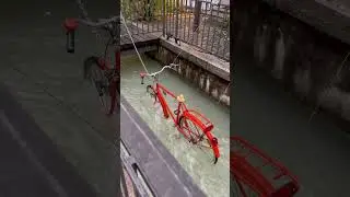 Das Fahrrad im Lechkanal darf zurück ins Wasser!