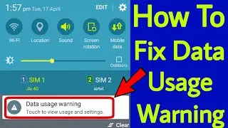 How To Fix Data Usage Warning/Remove Data Usage Warning/By Rohit K Mind