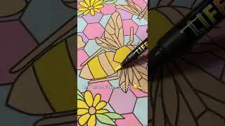 Real-Time Painting🎨✨ #painting #arttherapy #colouring #yellow #bee #paintingtutorial