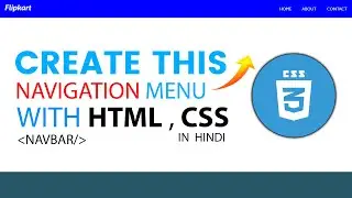 How to Create a Simple Navigation Bar using Html ,  Css Hindi Tutorial !
