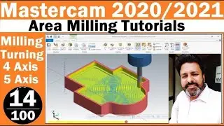 Mastercam 2021 Area Roughing tool path tutorials for beginners