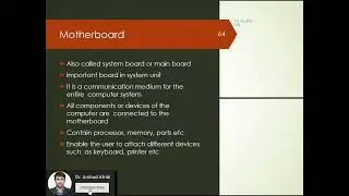 Main components of a computer system | Insides of a computer system | Basics of ICT Technologies |