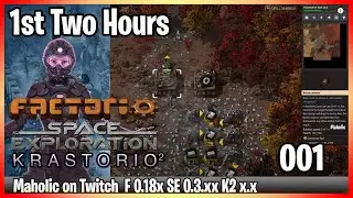 ⚙️Factorio ➡️1st Two Hours➡️Space Exploration + Krastorio 2 🏭⚙️| Gameplay