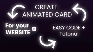 Add Animated Cards in your Website !!