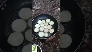 Вечерний ужин с кабачков и баклажан 🍆 #лес #тайга #рыбалка #курорт