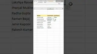 #excel | How to separate Name and surname in Excel|  #exceltips #exceltricks #exceltutorial