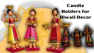 ✨🕯️ DIY Cute Candle Holder for Diwali 🎉 | Eco-Friendly 🌿 Festive Decor for Your Home 🏡