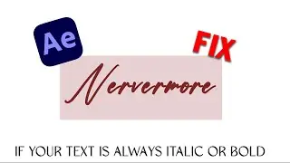 Fix Bold Text Issue in After Effects Without Using Stroke | Sửa Lỗi Text Bị Bold Trong After Effects