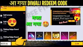 FREE FIRE REDEEM CODE | FF NEW REDEEM CODE TODAY | 24 OCTOBER REDEEM CODE | DIWALI REDEEM CODE | 😲🤩