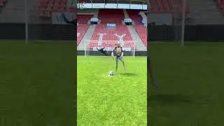 AI ROBOT PLAYS INSANE TRICKSHOT PENALTY IN A STADIUM! 😱🔥#shorts