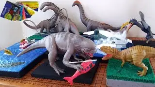 SCENES FROM JURASSIC WORLD REBIRTH. CLAY/PLASTILINA