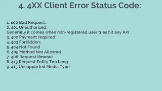 4.  4XX Client Error Status Code