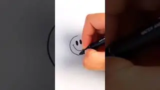 Happy Smiley Drawing™ 😃 || #smiley #happy #emoji #drawing #art #reels #shorts #fyp #artist #artwork