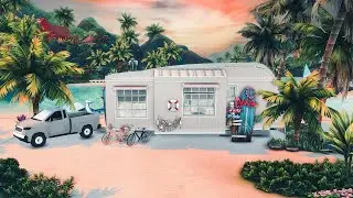 Summer Beach Camper The Sims 4  🌞 NO CC 🌞 Stop Motion Build