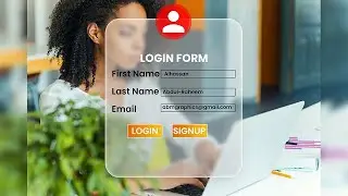 How to Create Glass Effect LOGIN Form in Photoshop | Photoshop Toturials