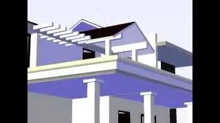 3D house animation created using AutoCad 2012