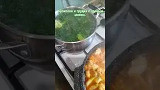Сегодня пп. Брокколи и Куриная грудка с соевым мясом.