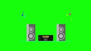 Speakers Green Screen | Boom Box Set Chromakey