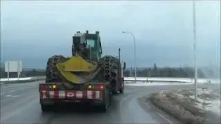 John Deere 748H Being Transported