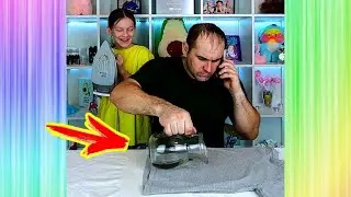 Daughter prank Dad with water!😂 