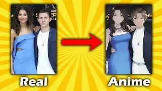 A neural network turns star couples into anime characters