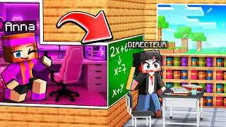 I built a hiding place behind the Director in Minecraft!