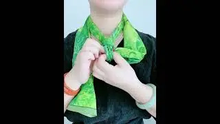 Silk scarf double buckle knot method