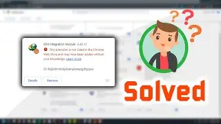 This extension is not listed in the Chrome Web Store and may have been added without your knowledge