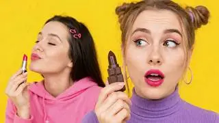 CHOCOLATE VS REAL FOOD FOOD CHALLENGE || Funny Food Challenges and Pranks by 123 GO! GOLD