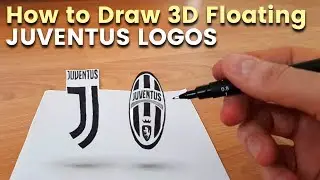 How to Draw 3D Floating Logo of Juventus